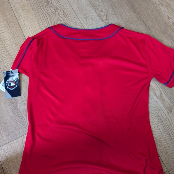 Philadelphia Phillies Majestic Women's Red Short Sleeve Tee - Picture 8 of 8